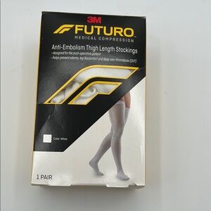 Futuro White Anti-Embolism Thigh Length Stockings